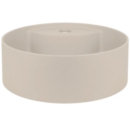 Deante CQS_5U4B - Umývadlo na dosku s otvorom pre batériu SILIA pr. 36 cm granit/béžová