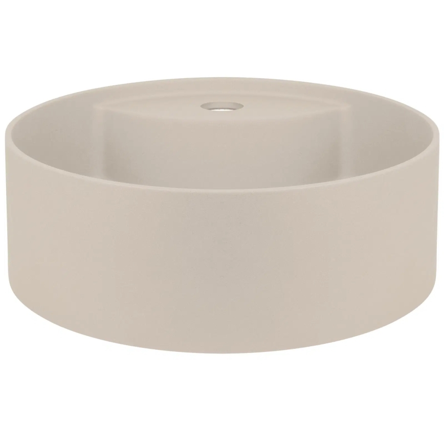 Deante CQS_5U4B - Umývadlo na dosku s otvorom pre batériu SILIA pr. 36 cm granit/béžová