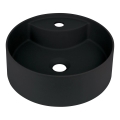 Deante CQS_NU4B - Umývadlo na dosku s otvorom pre batériu SILIA, priemer 36 cm, granit/čierna