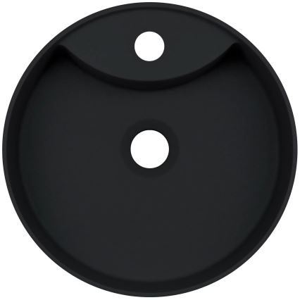 Deante CQS_NU4B - Umývadlo na dosku s otvorom pre batériu SILIA, priemer 36 cm, granit/čierna