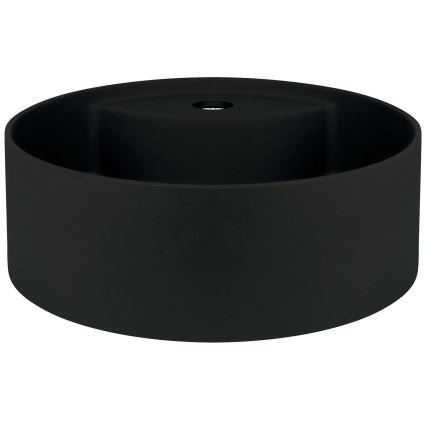 Deante CQS_NU4B - Umývadlo na dosku s otvorom pre batériu SILIA, priemer 36 cm, granit/čierna