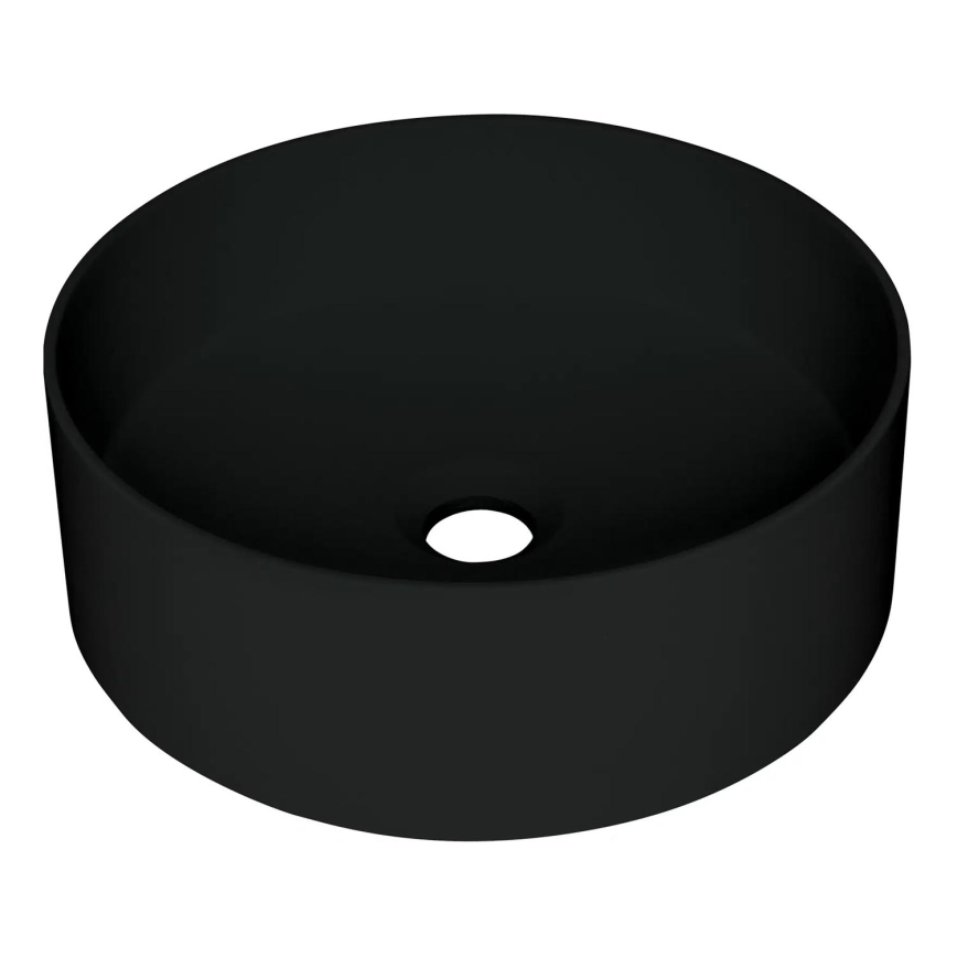 Deante CQS_NU4S - Umývadlo na dosku SILIA pr. 36 cm granit/čierna