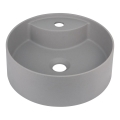 Deante CQS_SU4B - Umývadlo na dosku s otvorom pre batériu SILIA pr. 36 cm granit/metalicky sivé