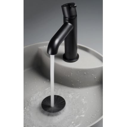 Deante CQS_SU4B - Umývadlo na dosku s otvorom pre batériu SILIA pr. 36 cm granit/metalicky sivé