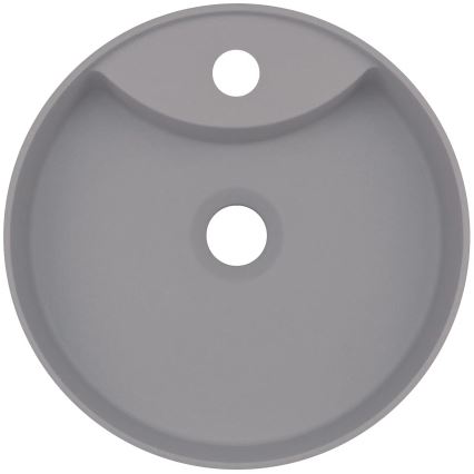 Deante CQS_SU4B - Umývadlo na dosku s otvorom pre batériu SILIA pr. 36 cm granit/metalicky sivé