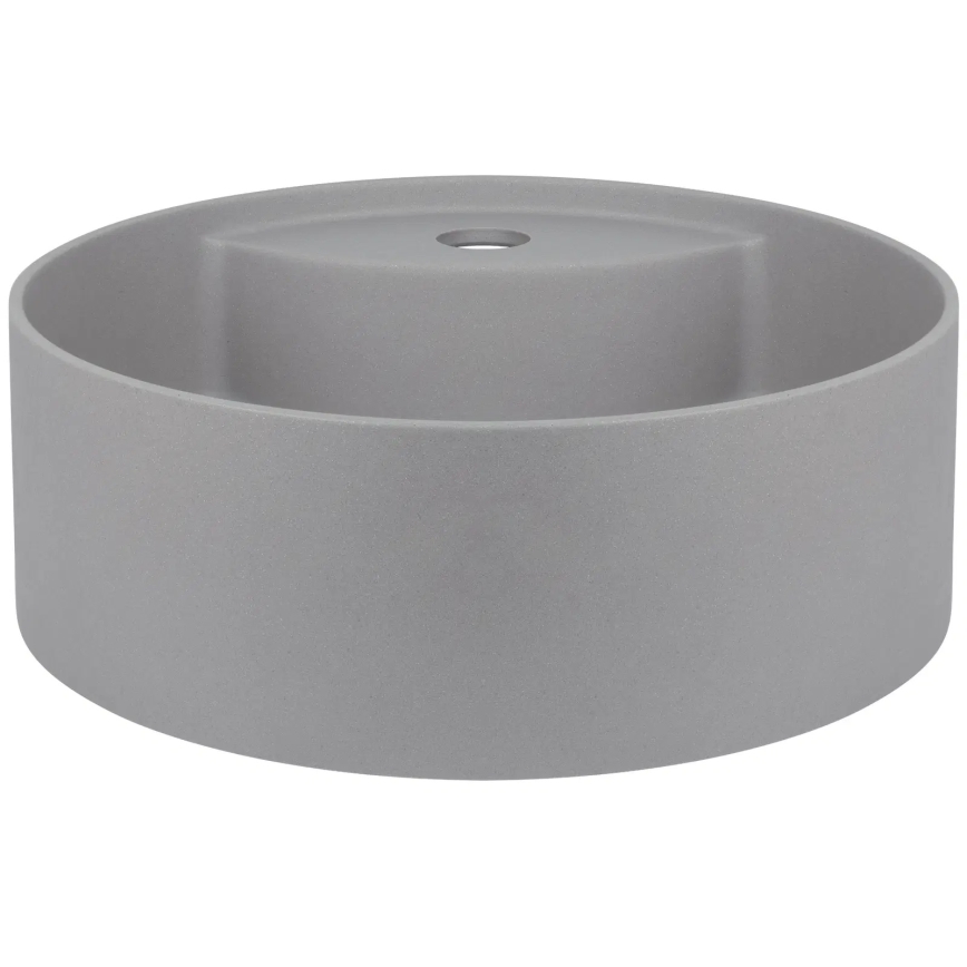 Deante CQS_SU4B - Umývadlo na dosku s otvorom pre batériu SILIA pr. 36 cm granit/metalicky sivé