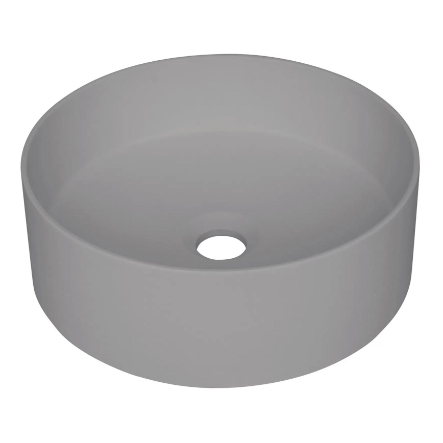 Deante CQS_SU4S - Umývadlo na dosku SILIA pr. 36 cm granit/metalická sivá