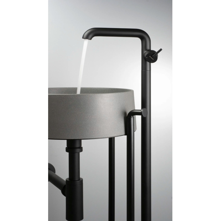 Deante CQS_SU4S - Umývadlo na dosku SILIA pr. 36 cm granit/metalická sivá