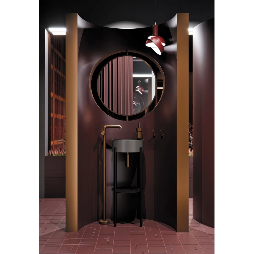Deante CQS_SU4S - Umývadlo na dosku SILIA pr. 36 cm granit/metalická sivá