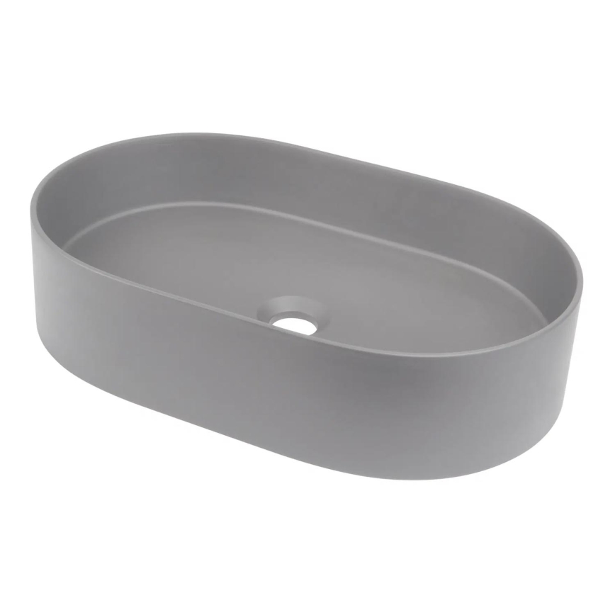 Deante CQS_SU6S - Umývadlo na dosku SILIA 35x55 cm granit/metalická sivá