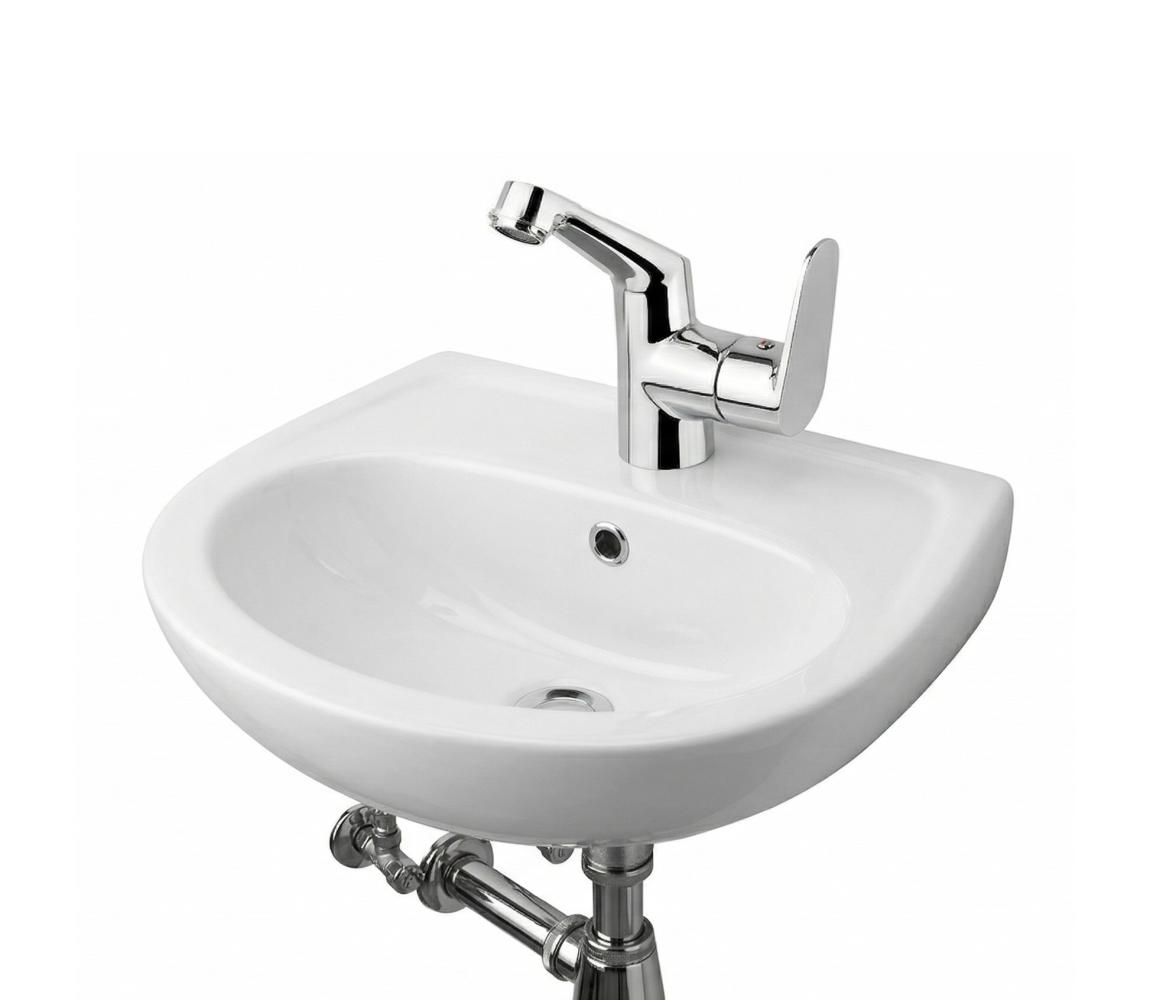 Deante - Závesné umývadlo JASMIN 45,7x36,4 + umývadlová batéria LEMON DN0088+DN0153