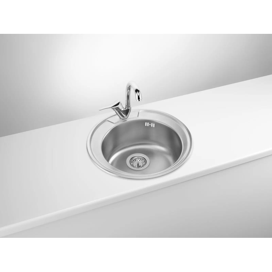 Deante ZHC_0813 - Kuchynský drez TWIST pr. 49 cm satén