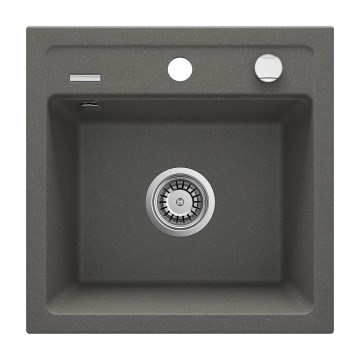 Deante ZQZ_T103 - Kuchynský drez ZORBA 44x44 cm granit/antracit