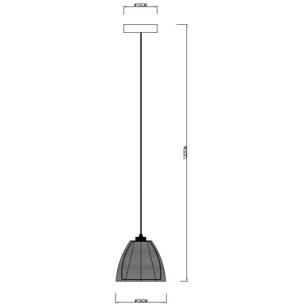 Deko-Light 342026 - Luster na lanku FILO 1xE27/60W/230V pr. 19 cm čierna