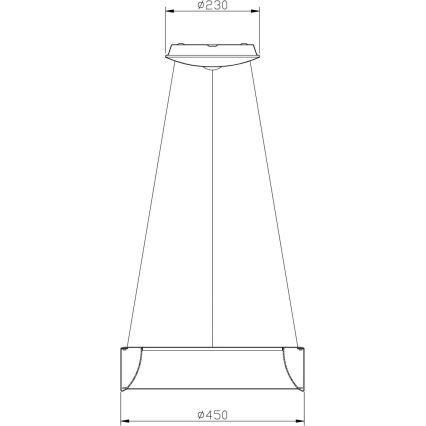 Deko-Light 342122 - LED Stmievateľný luster na lanku SCULPTORIS LED/27W/230V 3000K pr. 45 cm