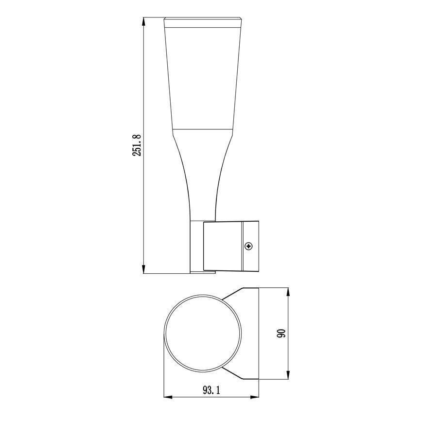 Deko-Light 731083 - LED Vonkajšie nástenné svietidlo BESSMA LED/9,6W/230V IP54 antracit