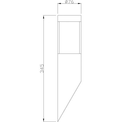 Deko-Light 731106 - Vonkajšie nástenné svietidlo PORRIMA 1xGU10/5W/230V IP44 matný chróm