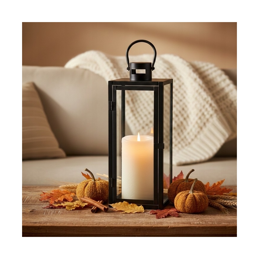 Dekoračná lucerna TOWER 29 cm čierna