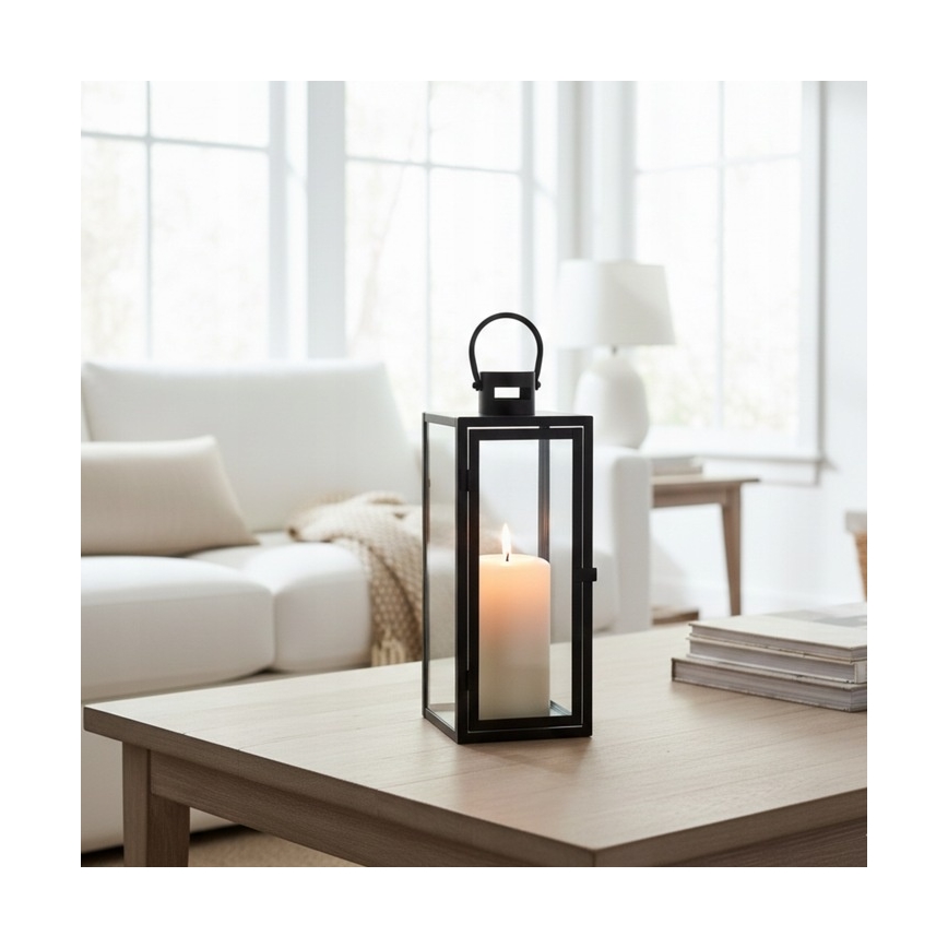 Dekoračná lucerna TOWER 29 cm čierna