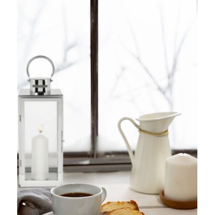 Dekoračná lucerna TOWER 29 cm lesklý chróm