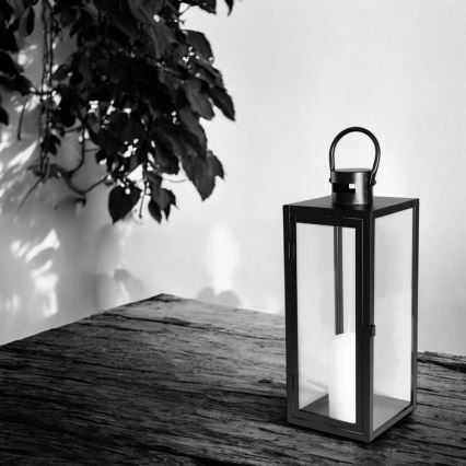 Dekoratívna lucerna 38 cm čierna