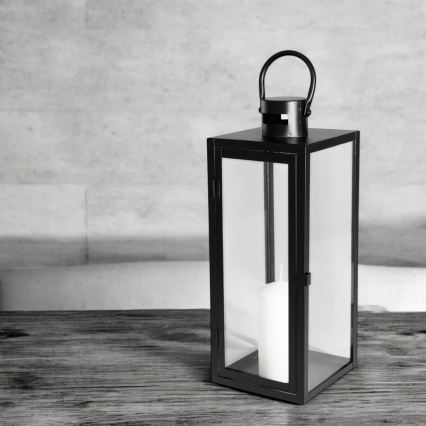 Dekoratívna lucerna 63 cm čierna