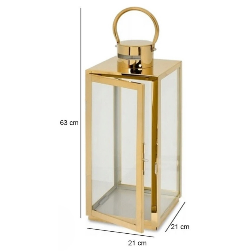 Dekoratívna lucerna 63 cm, zlatá