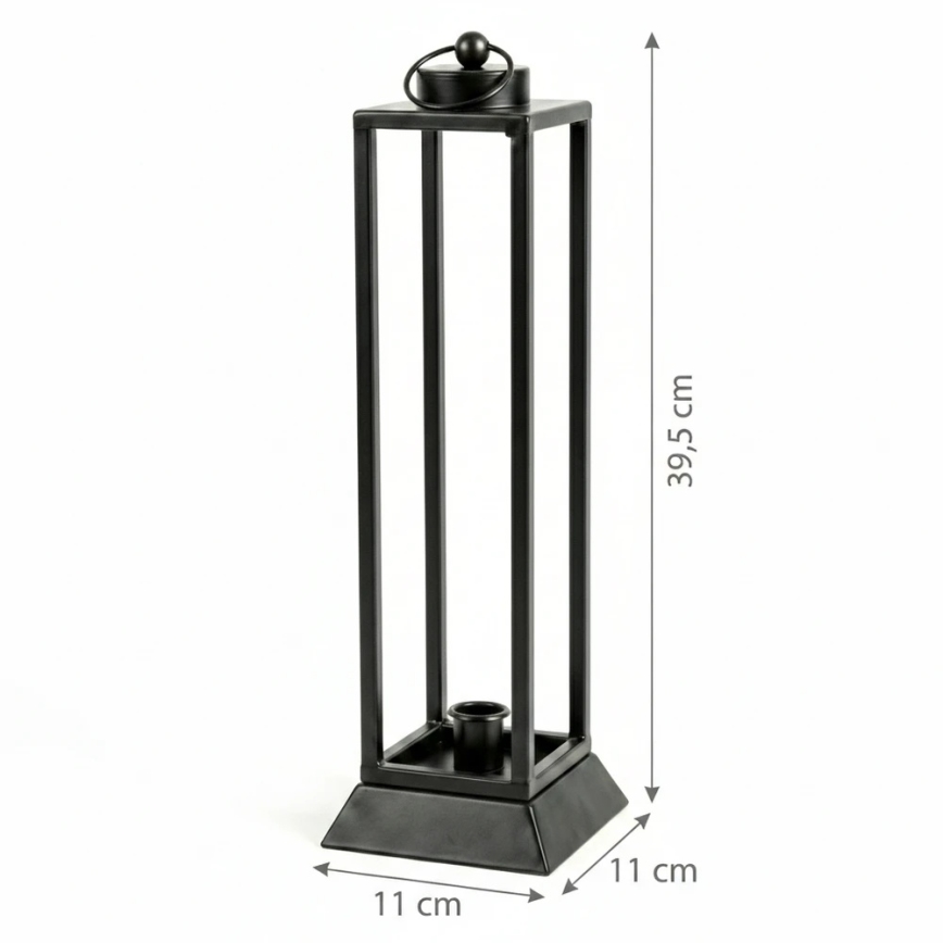 Dekoratívna lucerna HALL 39,5 cm čierna