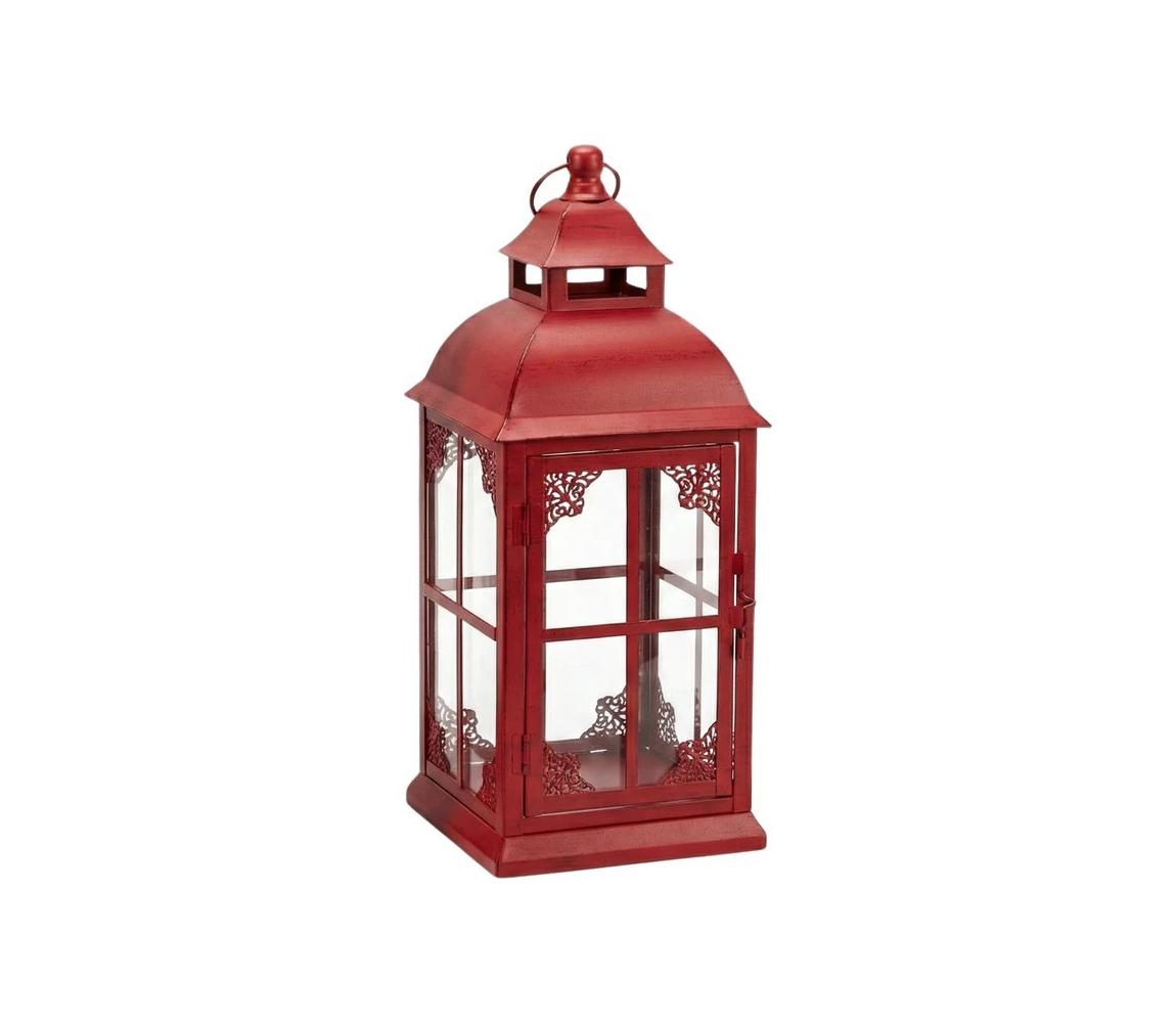 Estilo Home Dekoratívna lucerna REDY 30,5 cm červená 5905623254562