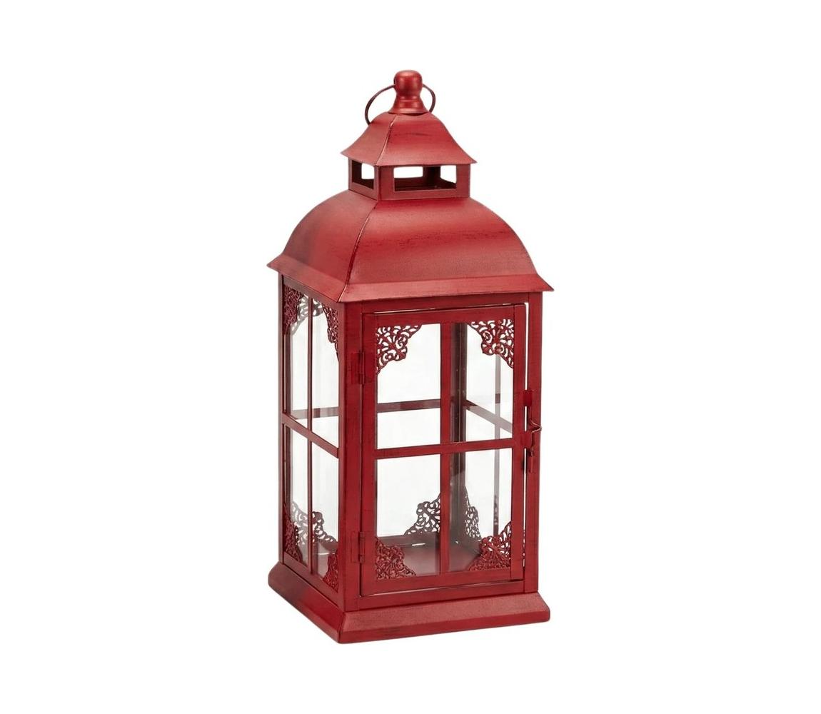 Estilo Home Dekoratívna lucerna REDY 42 cm červená 5905623254555