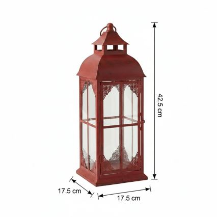 Dekoratívna lucerna REDY 42 cm červená