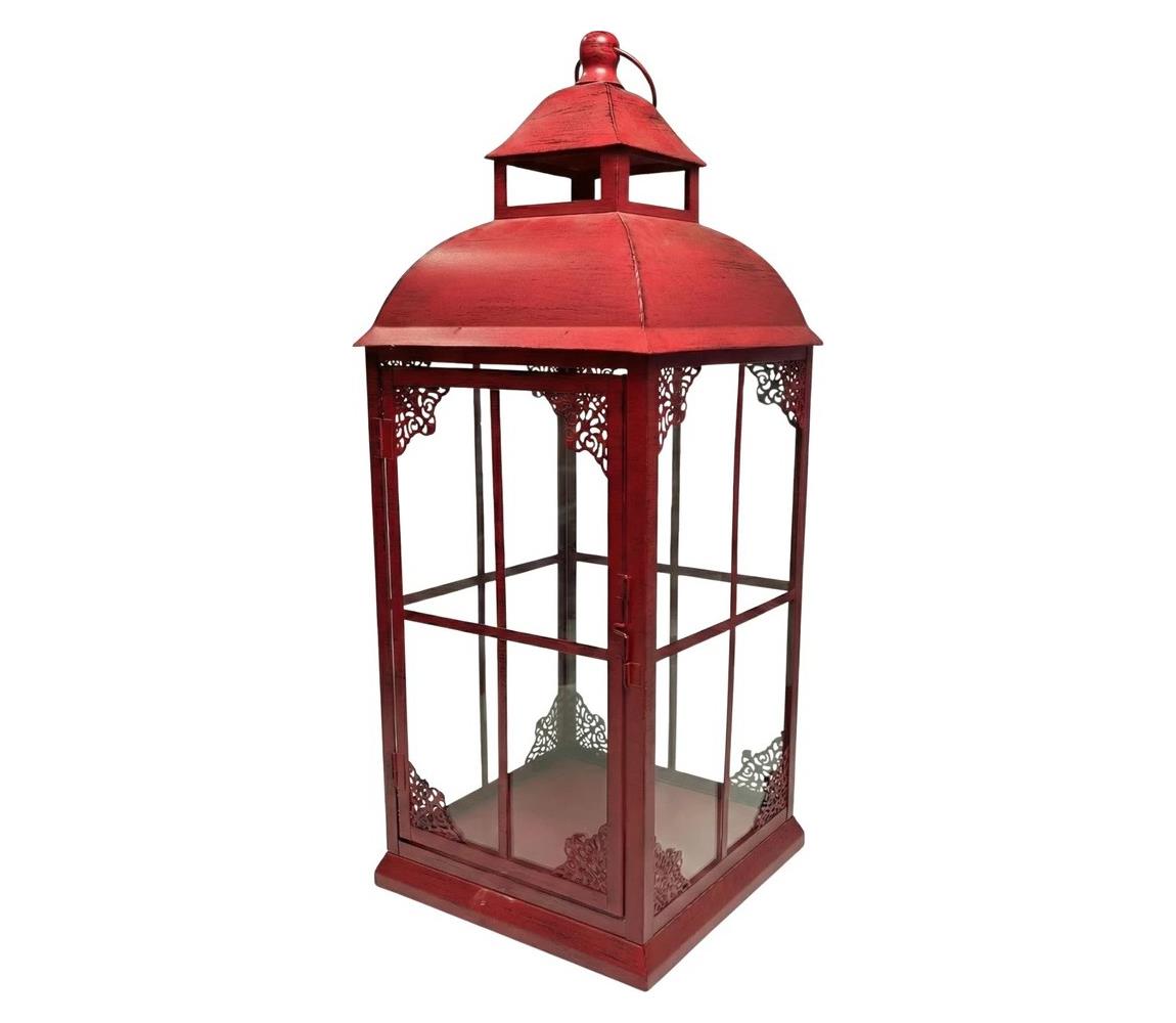 Estilo Home Dekoratívna lucerna REDY 56 cm červená 5905623254548