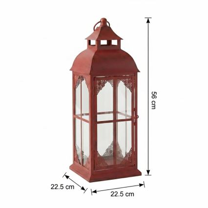 Dekoratívna lucerna REDY 56 cm červená