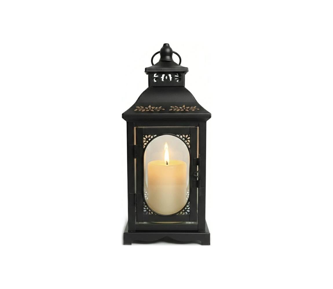 Estilo Home Dekoratívna lucerna ROSEHILL 27,5 cm čierna 5905623254685