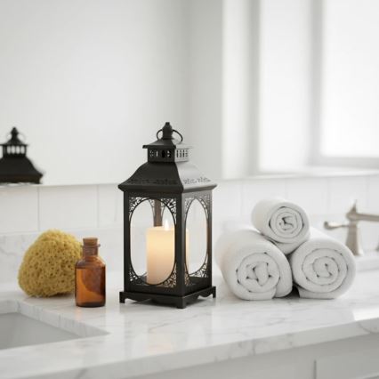 Dekoratívna lucerna ROSEHILL 40 cm čierna