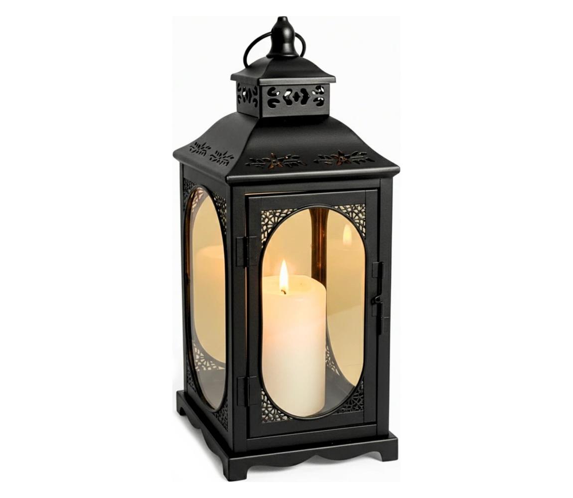 Estilo Home Dekoratívna lucerna ROSEHILL 54,5 cm čierna 5905623254661