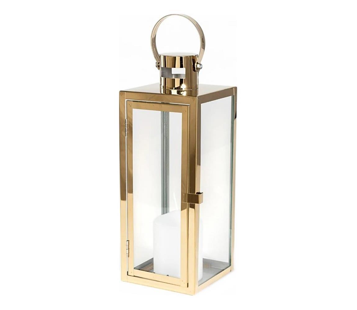 Estilo Home Dekoratívna lucerna TOWER 38 cm zlatá 5905623251028