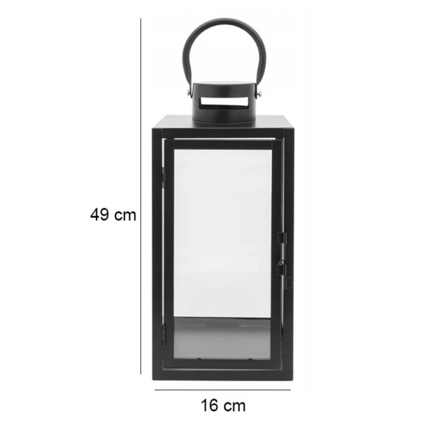 Dekoratívna lucerna TOWER 49 cm čierna