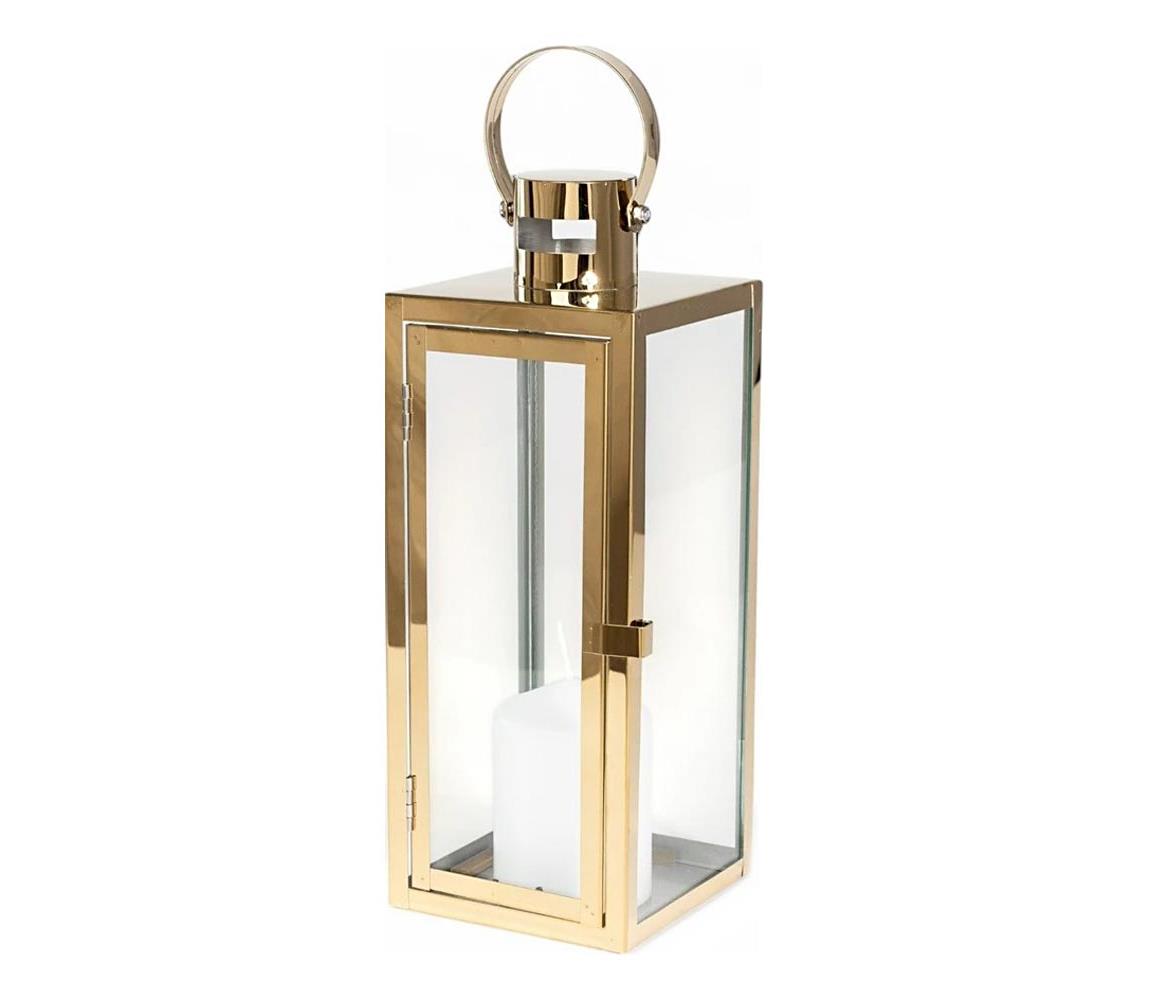 Estilo Home Dekoratívna lucerna TOWER 49 cm zlatá 5905623251011