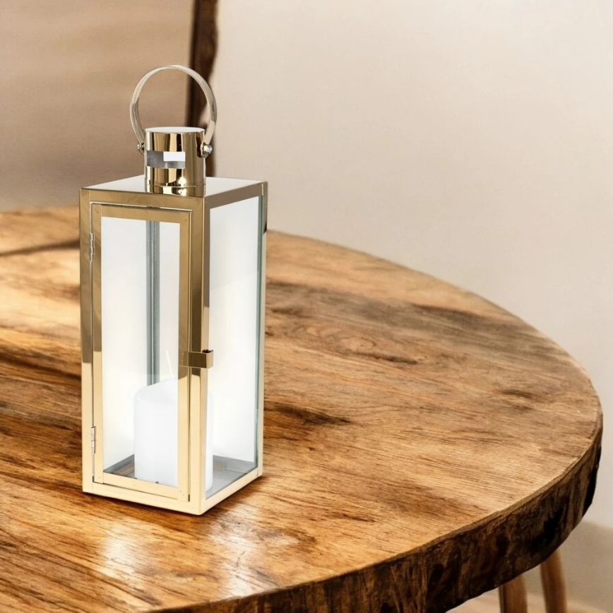 Dekoratívna lucerna TOWER 63 cm, zlatá