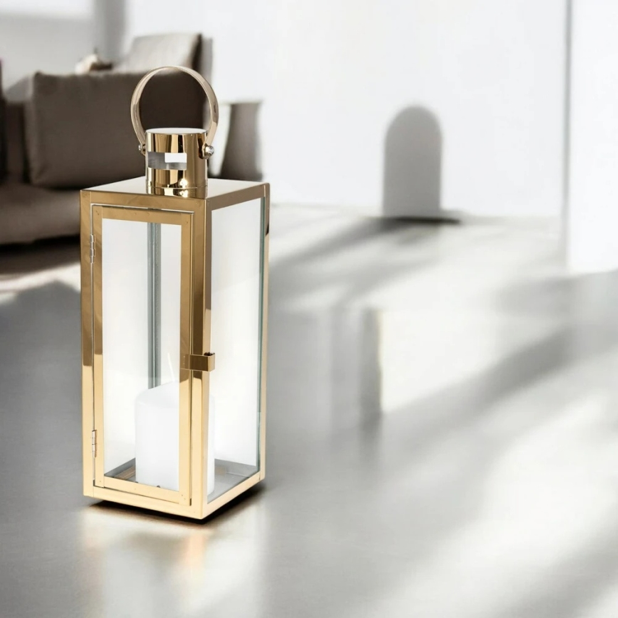 Dekoratívna lucerna TOWER 63 cm, zlatá