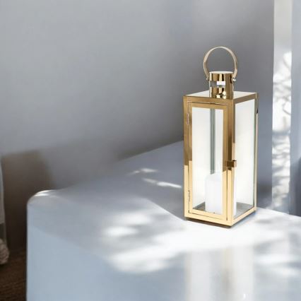 Dekoratívna lucerna TOWER 63 cm, zlatá