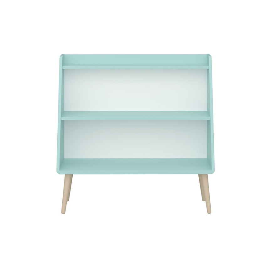 Detská knižnica GAIA 80x81,3 cm tyrkysová/dub