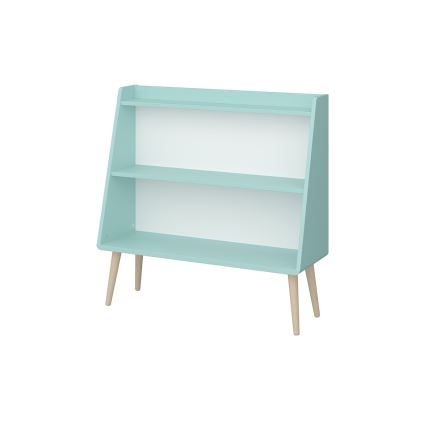 Detská knižnica GAIA 80x81,3 cm tyrkysová/dub