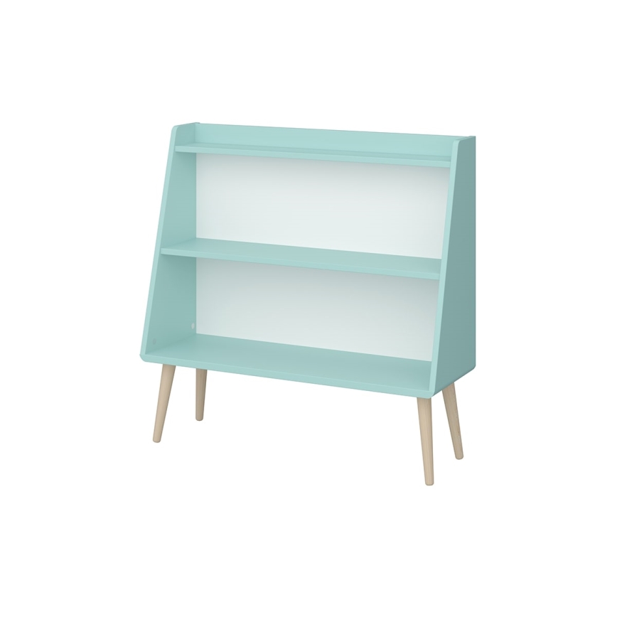 Detská knižnica GAIA 80x81,3 cm tyrkysová/dub
