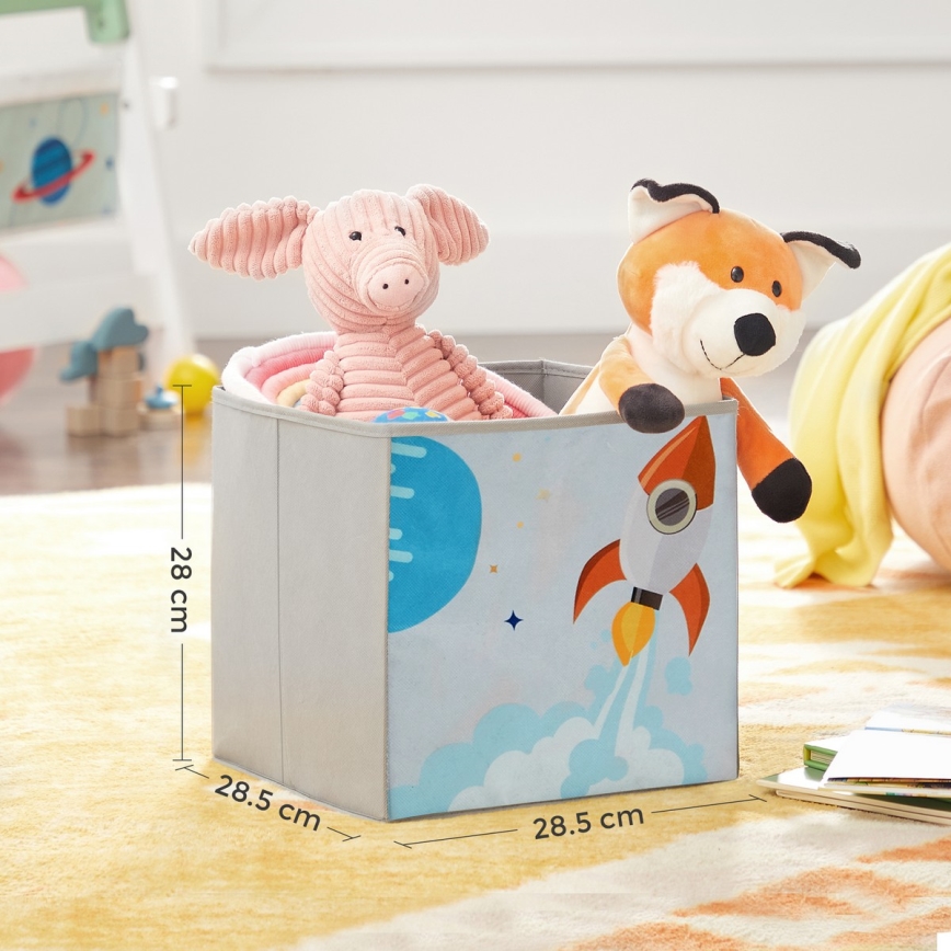 Detská knižnica s látkovými boxmi ANET biela