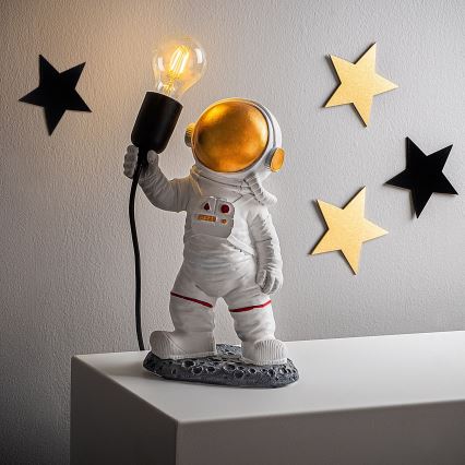 Detská lampička ASTRONAUT 1xE27/40W/230V medená/biela