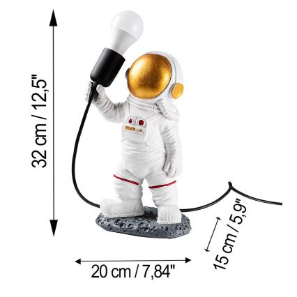 Detská lampička ASTRONAUT 1xE27/40W/230V medená/biela