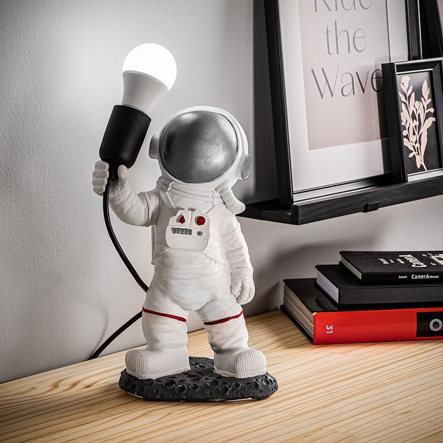 Detská lampička ASTRONAUT 1xE27/40W/230V strieborná/biela