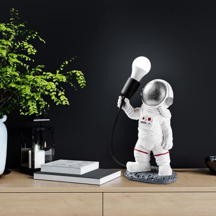 Detská lampička ASTRONAUT 1xE27/40W/230V strieborná/biela